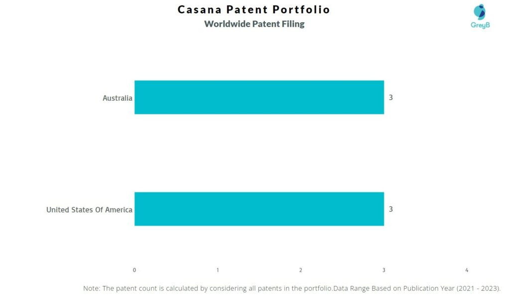 Casana Worldwide Patent Filing