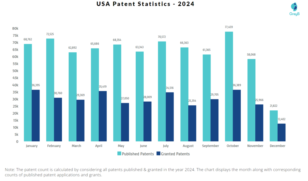 USA Patent Statistics 2024