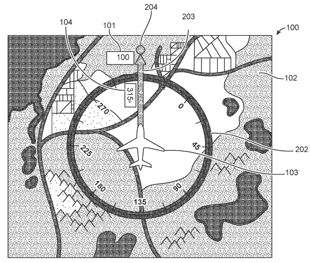 Boeing Flying car flight map on pane of GUI