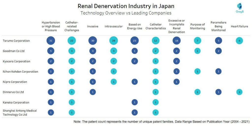 Renal Denervation - Technology Overview of key companies in Japan