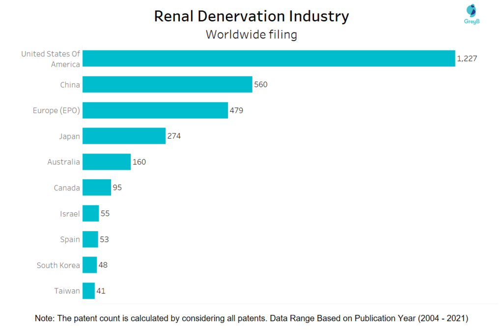 Renal Denervation Industry - Worldwide filing