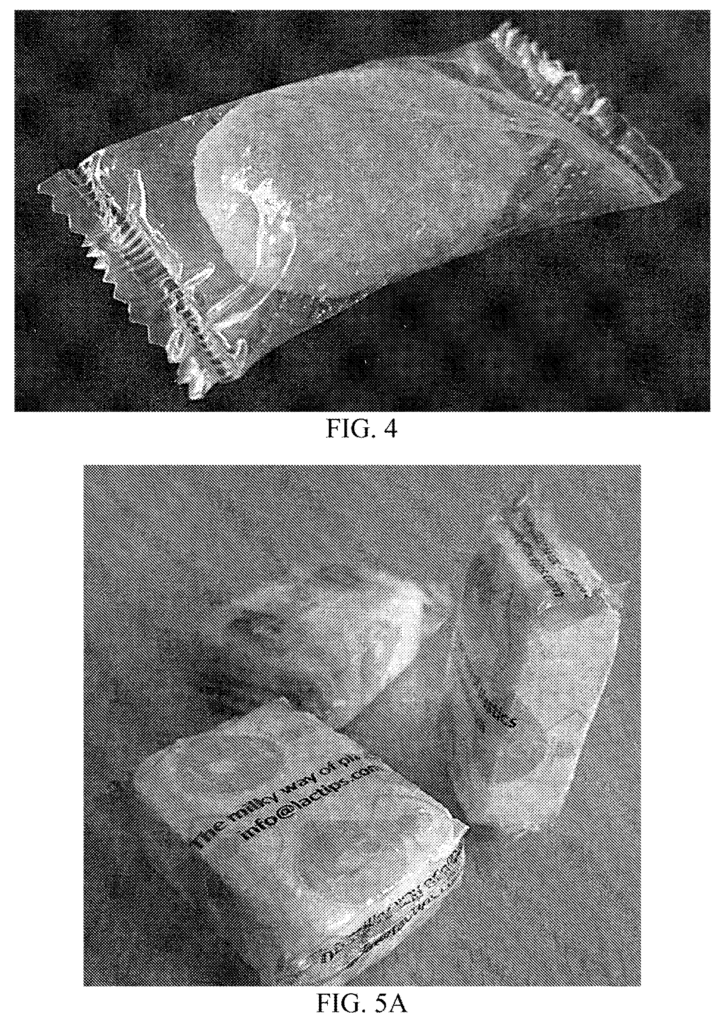 Photo of a detergent tablet packaged in Lactips film 