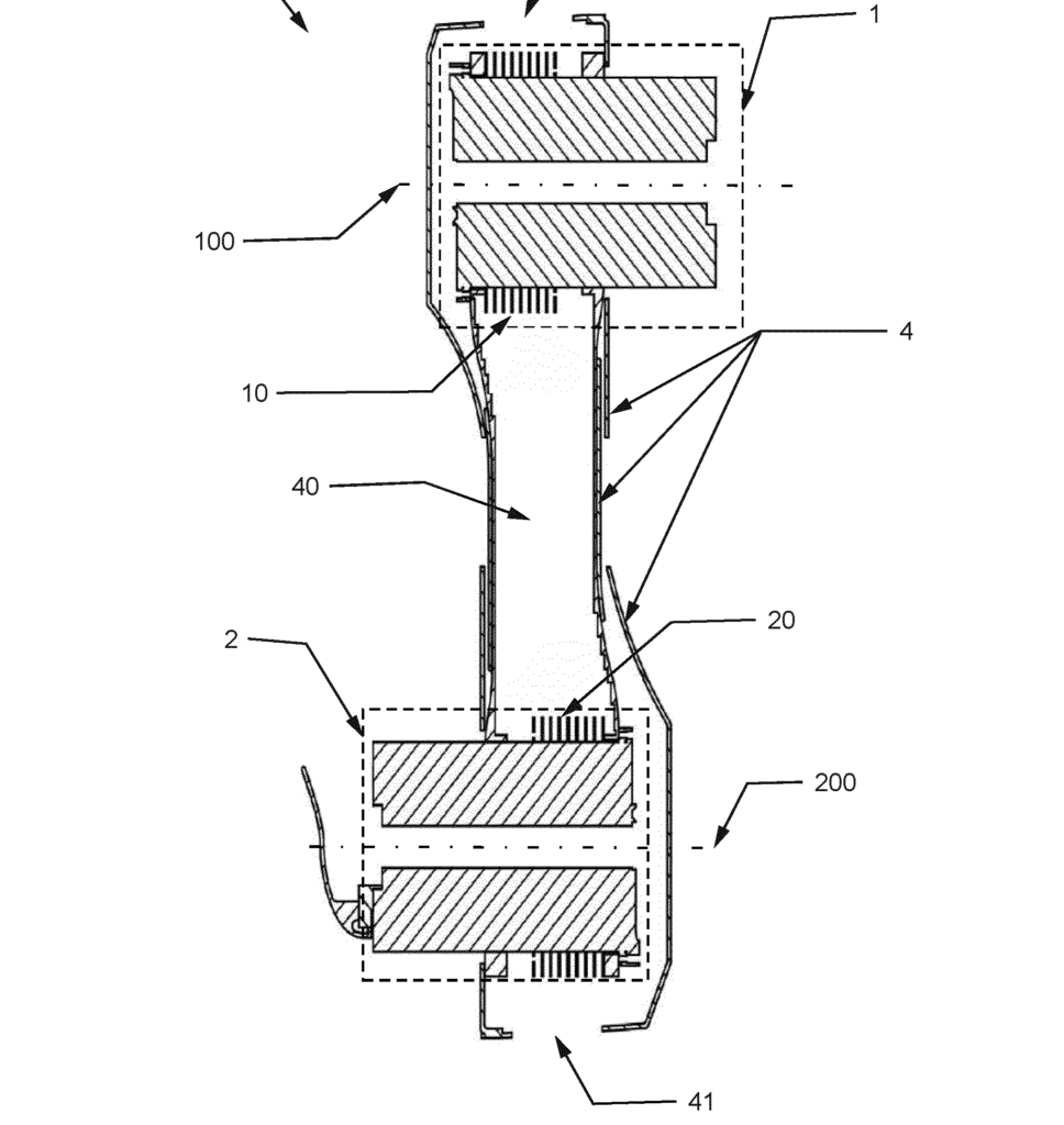 Schematic cross section of a limb portion of ANYmal