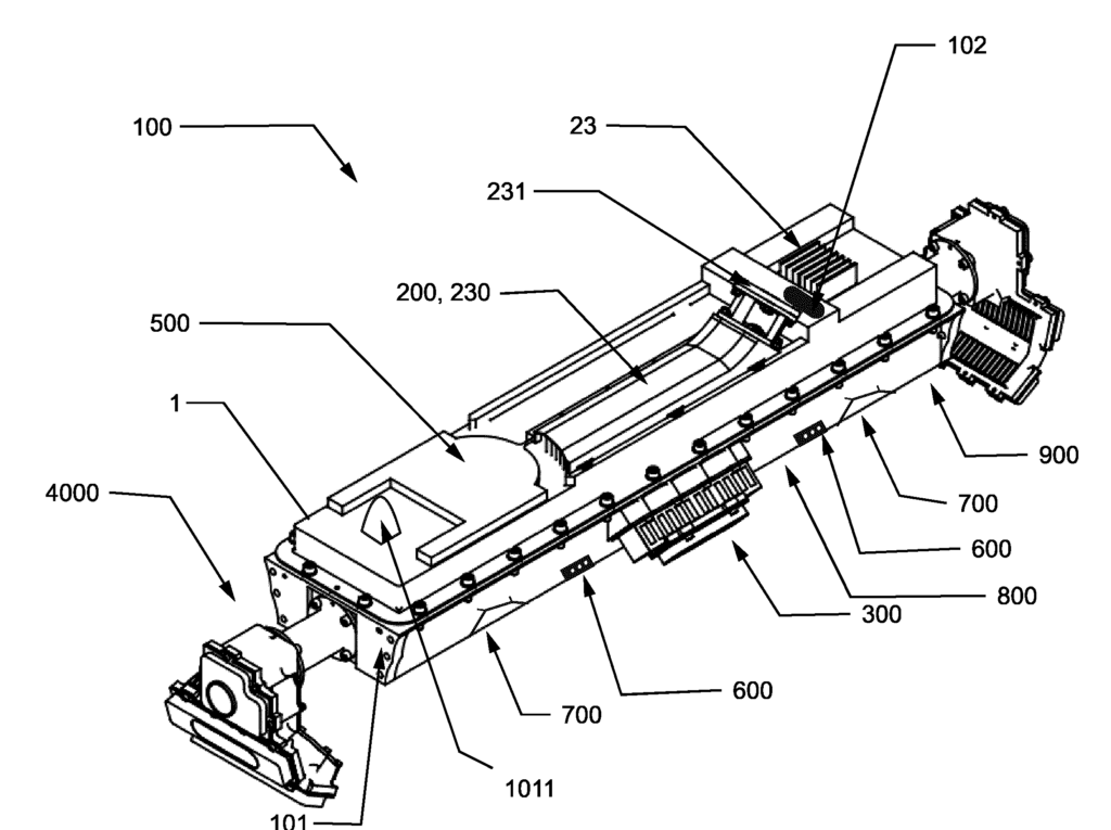 Robot torso with several units integrated into the housing