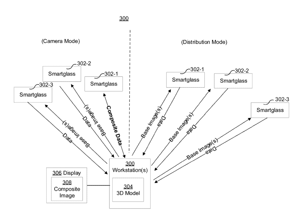 Illustration of AR Display module of the system display with user interface for showing information 